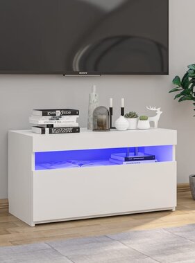 VidaXL Tv-meubel met LED-verlichting 75x35x40 cm wit