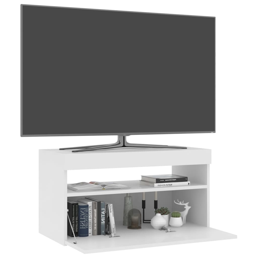 VidaXL Tv-meubel met LED-verlichting 75x35x40 cm wit