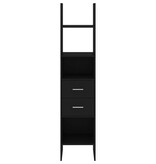 VidaXL Boekenkast 40x35x180 cm spaanplaat zwart