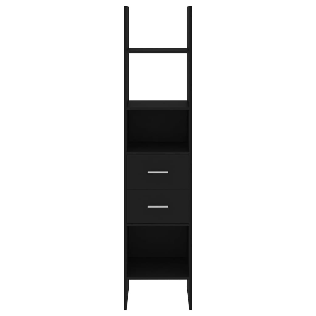 VidaXL Boekenkast 40x35x180 cm spaanplaat zwart