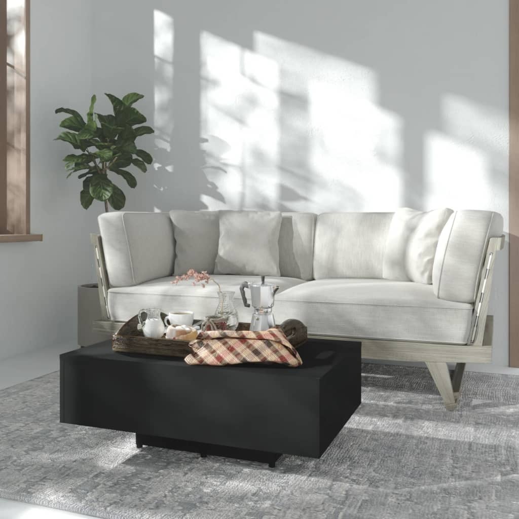 VidaXL Salontafel 85x55x31 cm spaanplaat zwart