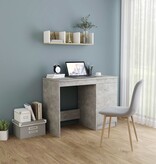 VidaXL Bureau 100x50x76 cm bewerkt hout betongrijs