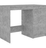 VidaXL Bureau 100x50x76 cm bewerkt hout betongrijs