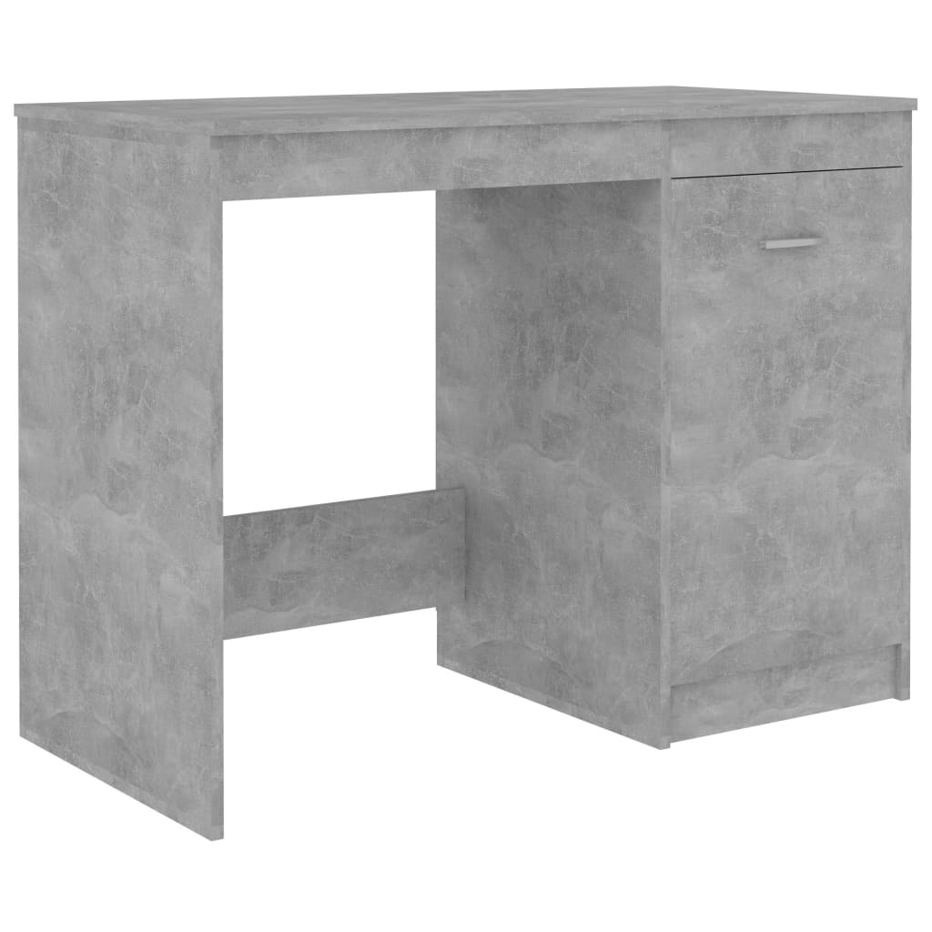 VidaXL Bureau 100x50x76 cm bewerkt hout betongrijs