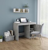 VidaXL Bureau 100x50x76 cm bewerkt hout betongrijs