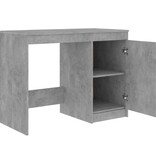 VidaXL Bureau 100x50x76 cm bewerkt hout betongrijs