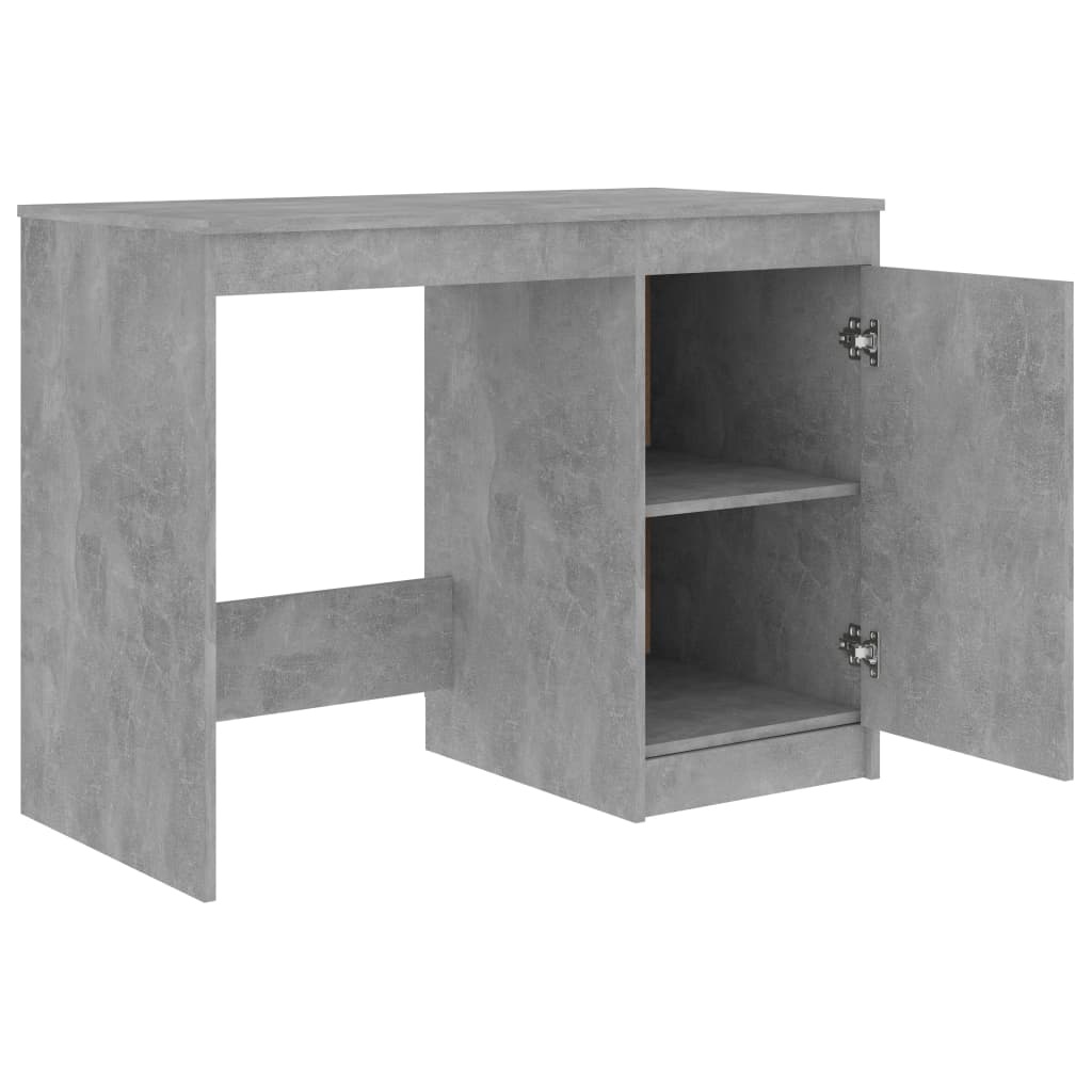 VidaXL Bureau 100x50x76 cm bewerkt hout betongrijs