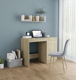 VidaXL Bureau 100x50x76 cm bewerkt hout sonoma eikenkleurig