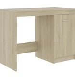 VidaXL Bureau 100x50x76 cm bewerkt hout sonoma eikenkleurig