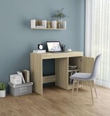 VidaXL Bureau 100x50x76 cm bewerkt hout sonoma eikenkleurig
