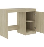 VidaXL Bureau 100x50x76 cm bewerkt hout sonoma eikenkleurig