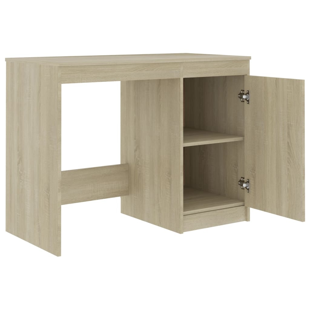 VidaXL Bureau 100x50x76 cm bewerkt hout sonoma eikenkleurig