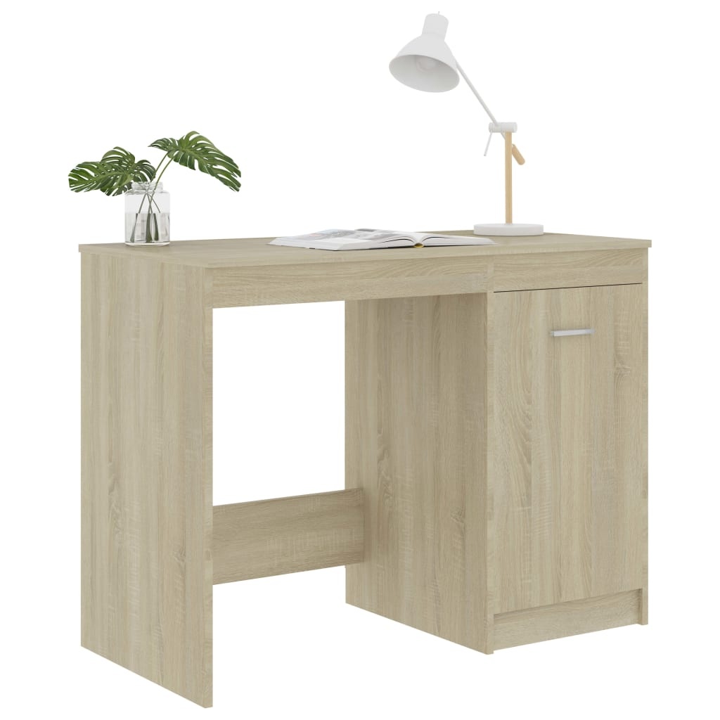 VidaXL Bureau 100x50x76 cm bewerkt hout sonoma eikenkleurig