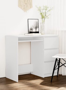 VidaXL Bureau 90x45x76 cm spaanplaat wit