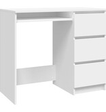 VidaXL Bureau 90x45x76 cm spaanplaat wit