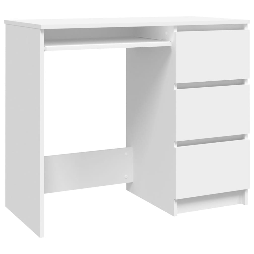 VidaXL Bureau 90x45x76 cm spaanplaat wit