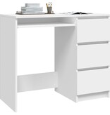 VidaXL Bureau 90x45x76 cm spaanplaat wit