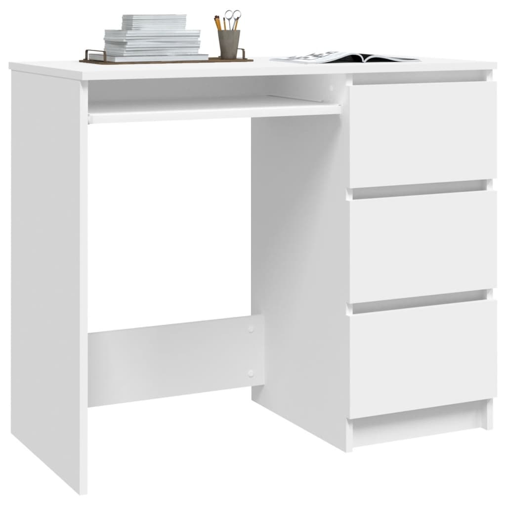 VidaXL Bureau 90x45x76 cm spaanplaat wit