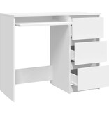 VidaXL Bureau 90x45x76 cm spaanplaat wit