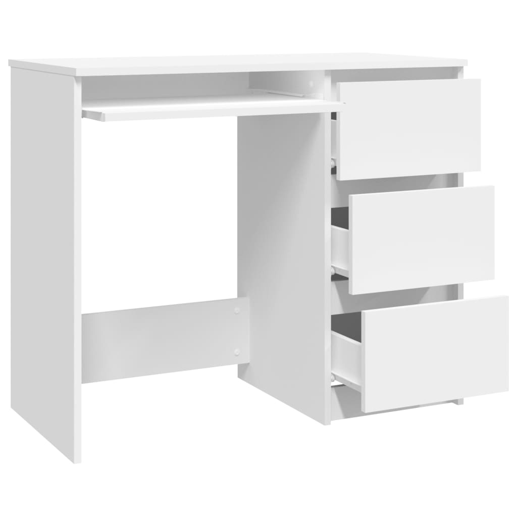 VidaXL Bureau 90x45x76 cm spaanplaat wit