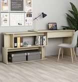 VidaXL Hoekbureau 200x50x76 cm bewerkt hout sonoma eikenkleurig
