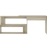 VidaXL Hoekbureau 200x50x76 cm bewerkt hout sonoma eikenkleurig