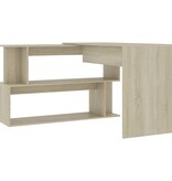 VidaXL Hoekbureau 200x50x76 cm bewerkt hout sonoma eikenkleurig