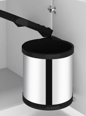 VidaXL Keukenvuilnisbak inbouw 8 L roestvrij staal