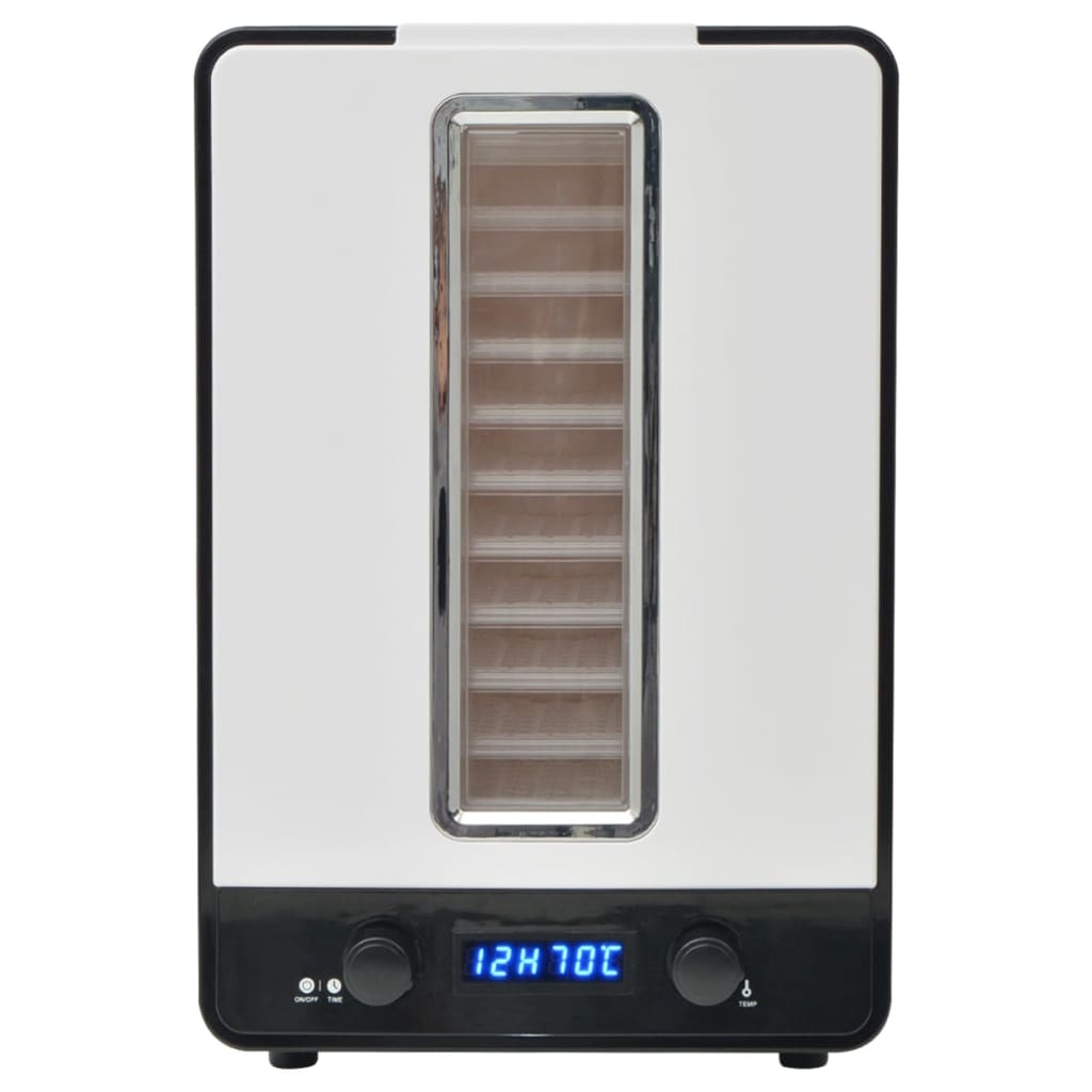 vidaXL Voedseldroger met 10 lades 550 W wit