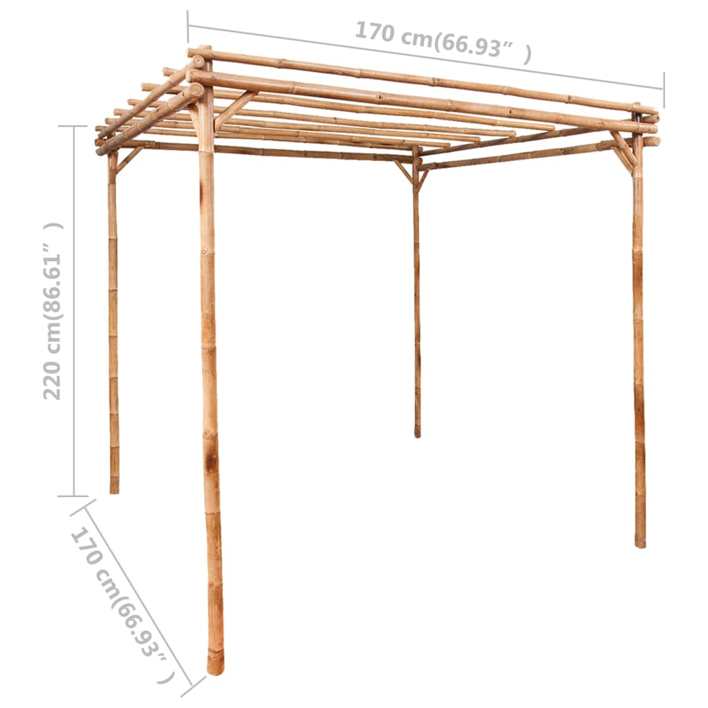 vidaXL Pergola 170x170x220 cm bamboe