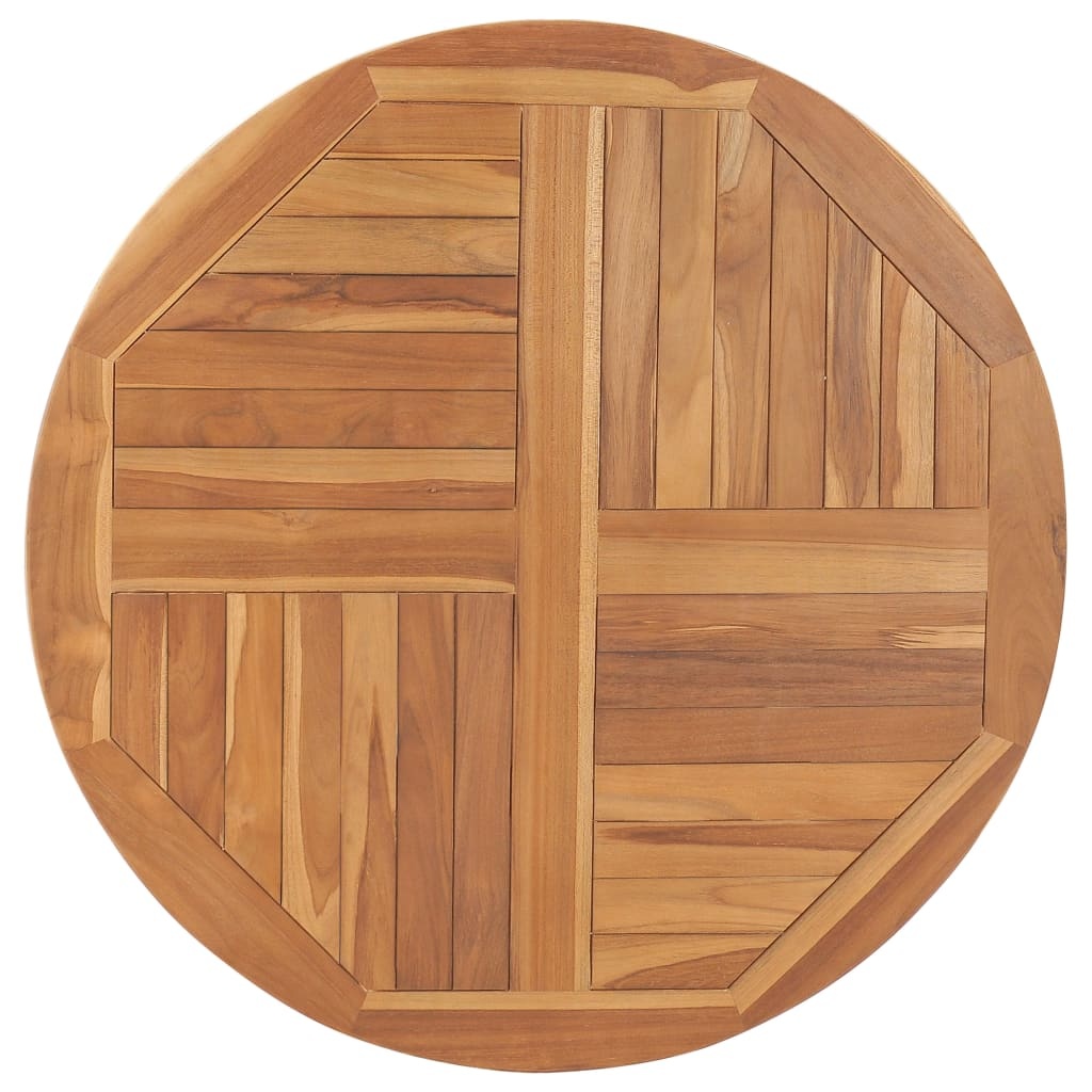 VidaXL Tafelblad rond 2,5 cm 90 cm massief teakhout