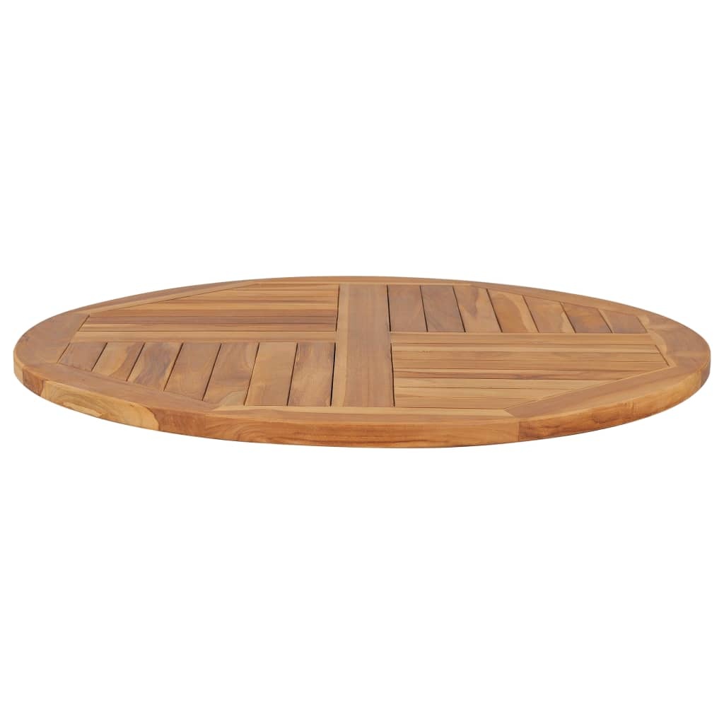 VidaXL Tafelblad rond 2,5 cm 90 cm massief teakhout
