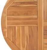 VidaXL Tafelblad rond 2,5 cm 90 cm massief teakhout