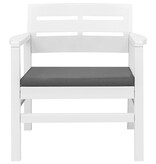 VidaXL 3-delige Loungeset kunststof wit