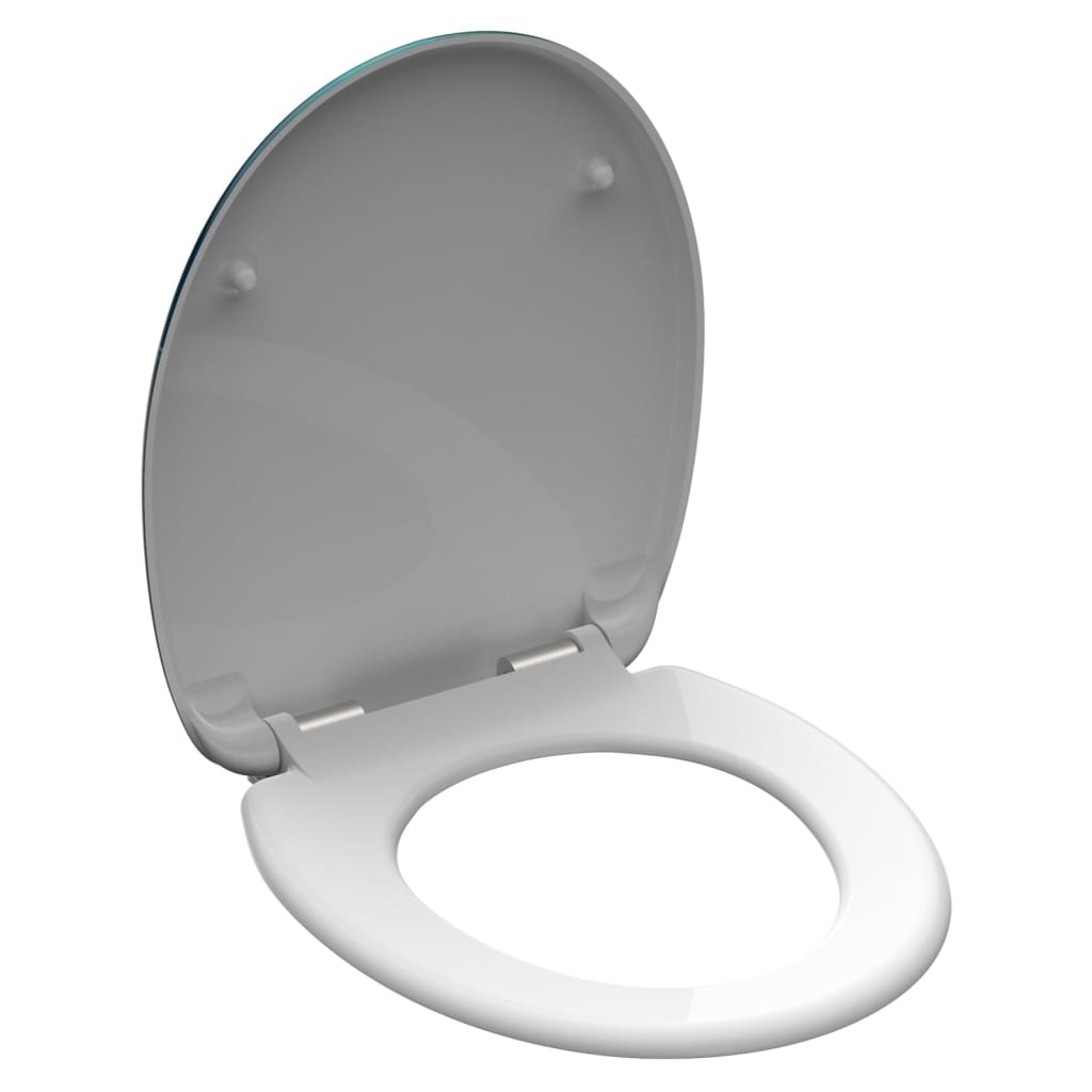 vidaXL Toiletbril met soft-close FALLEN LEAF