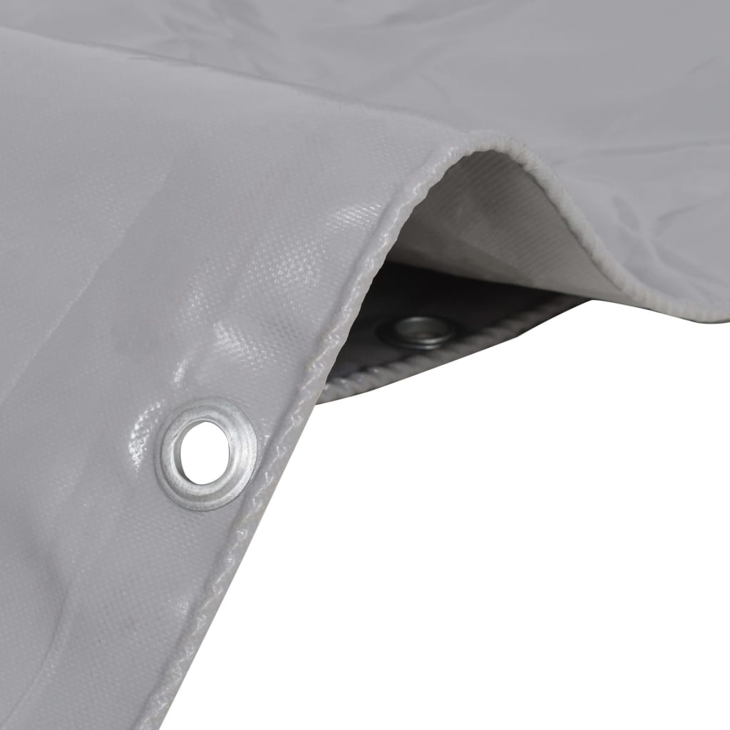VidaXL Dekzeil 650 g/m² 4x5 m grijs