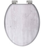 vidaXL Toiletbril met soft-close LIGHT WOOD MDF