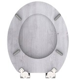 vidaXL Toiletbril met soft-close LIGHT WOOD MDF