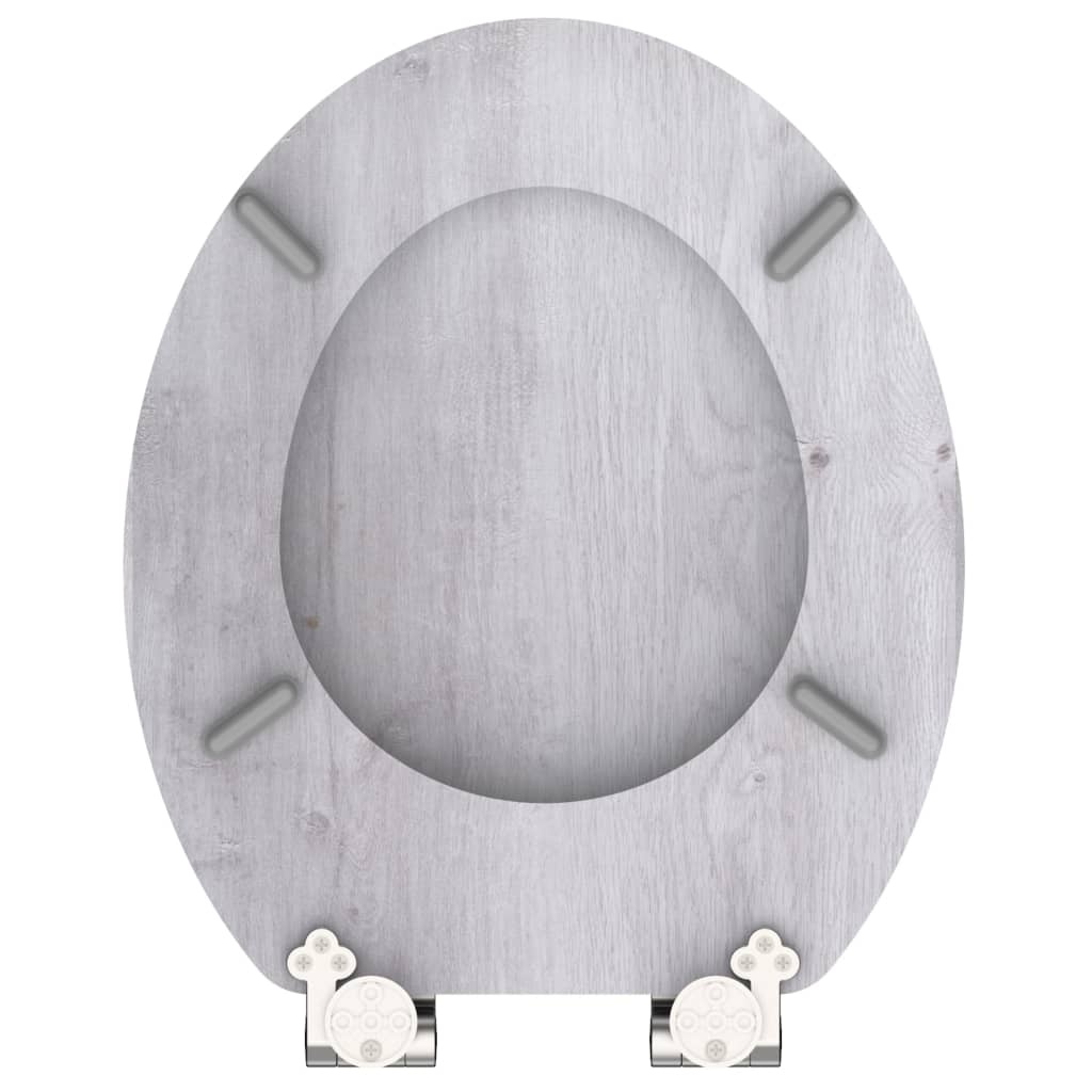 vidaXL Toiletbril met soft-close LIGHT WOOD MDF