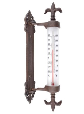 vidaXL Raamkozijnthermometer gietijzer