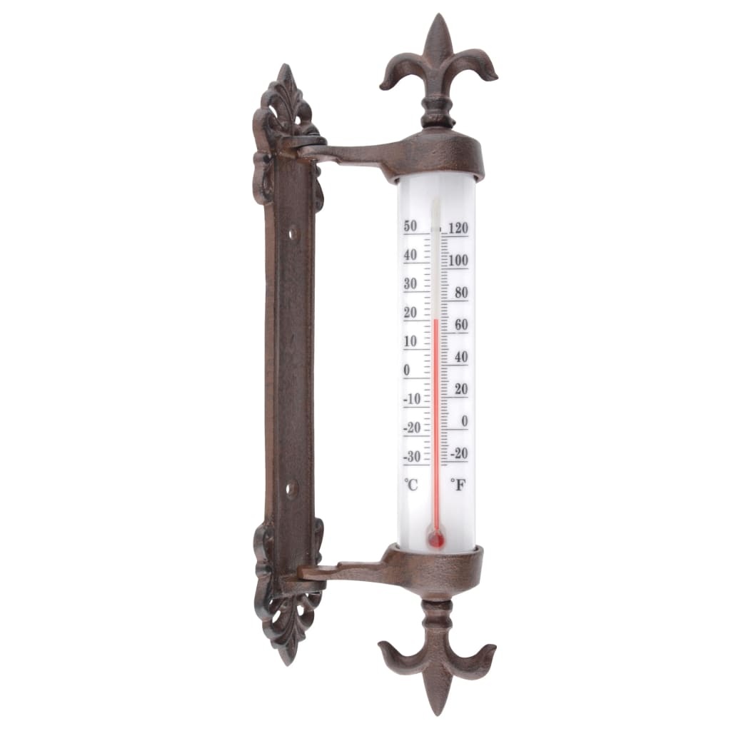 vidaXL Raamkozijnthermometer gietijzer