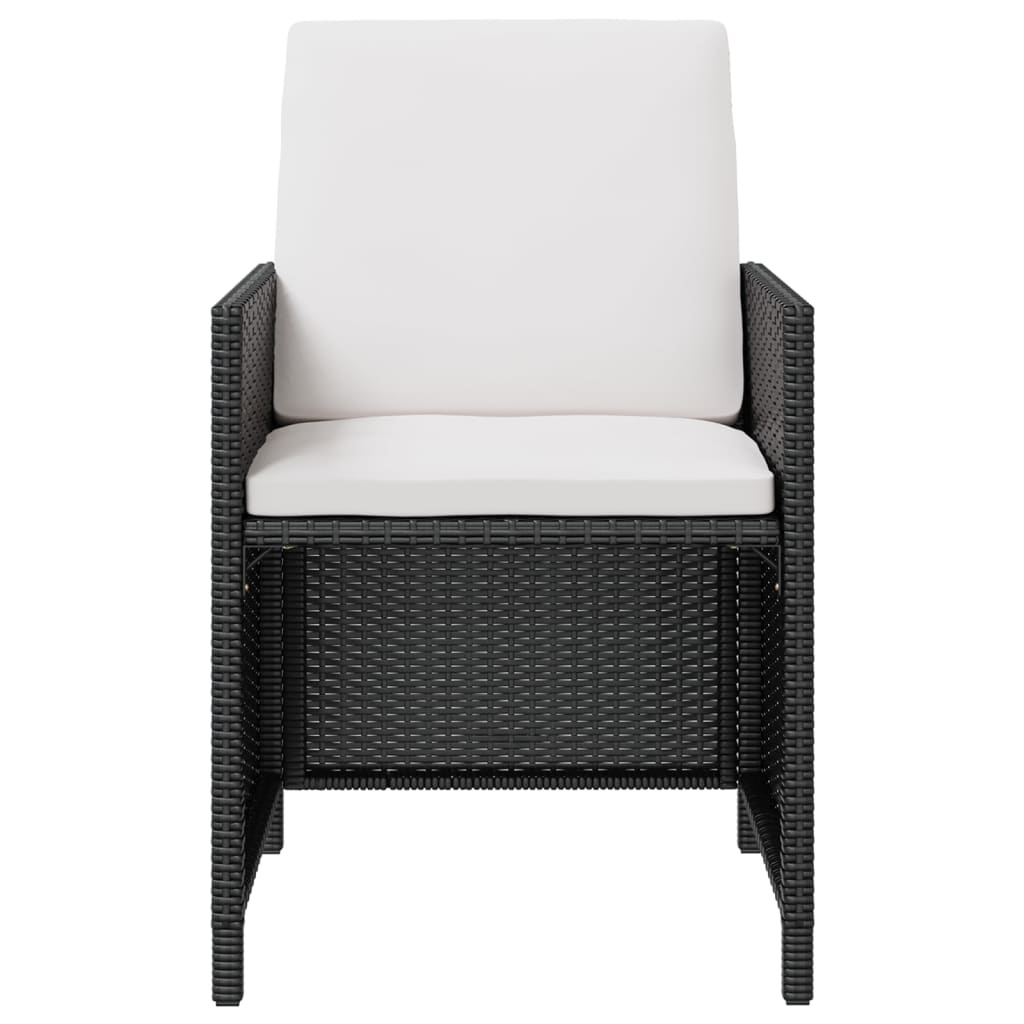 VidaXL 9-delige Tuinset poly rattan en acaciahout zwart