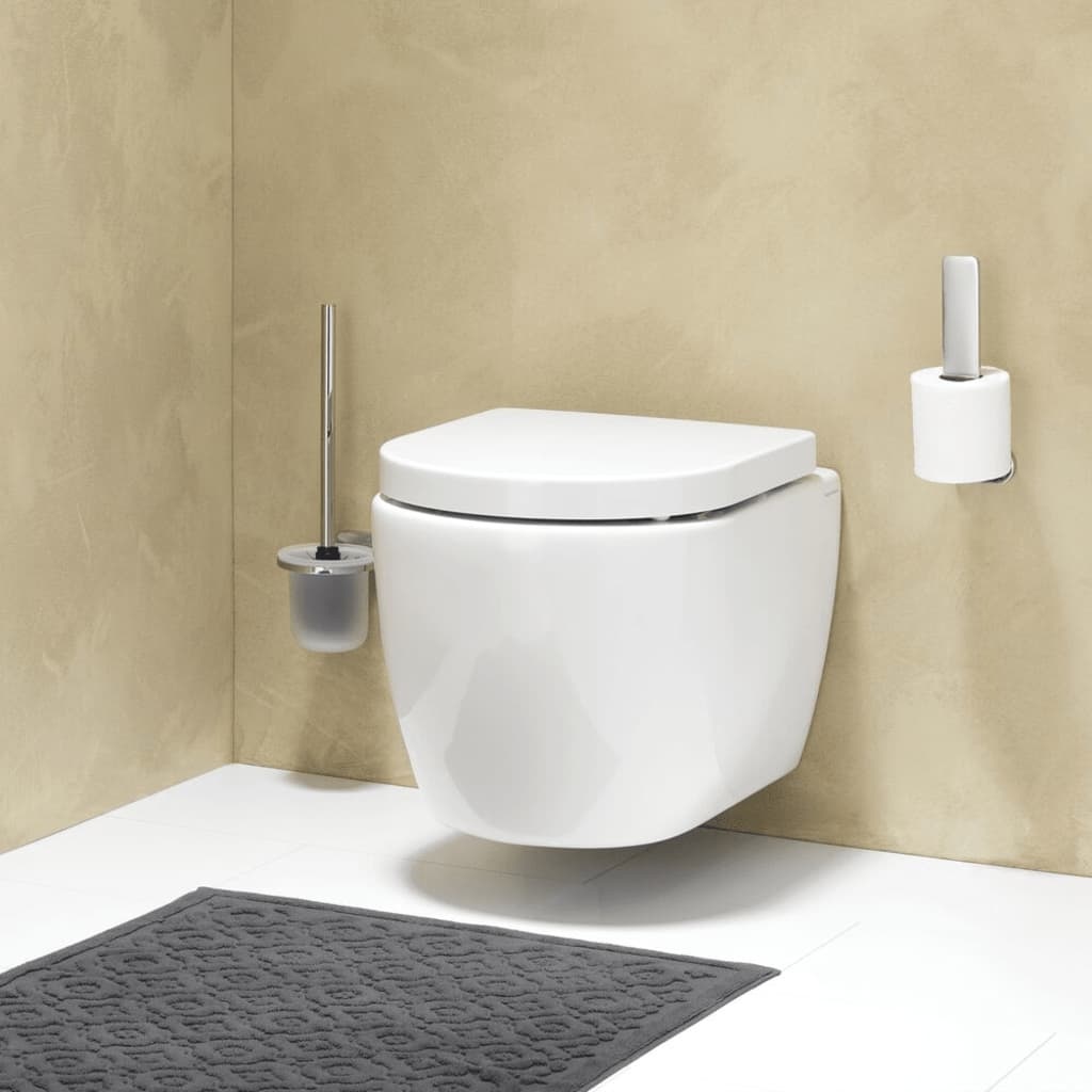 vidaXL Soft-close toiletbril Memphis duroplast wit 252930646