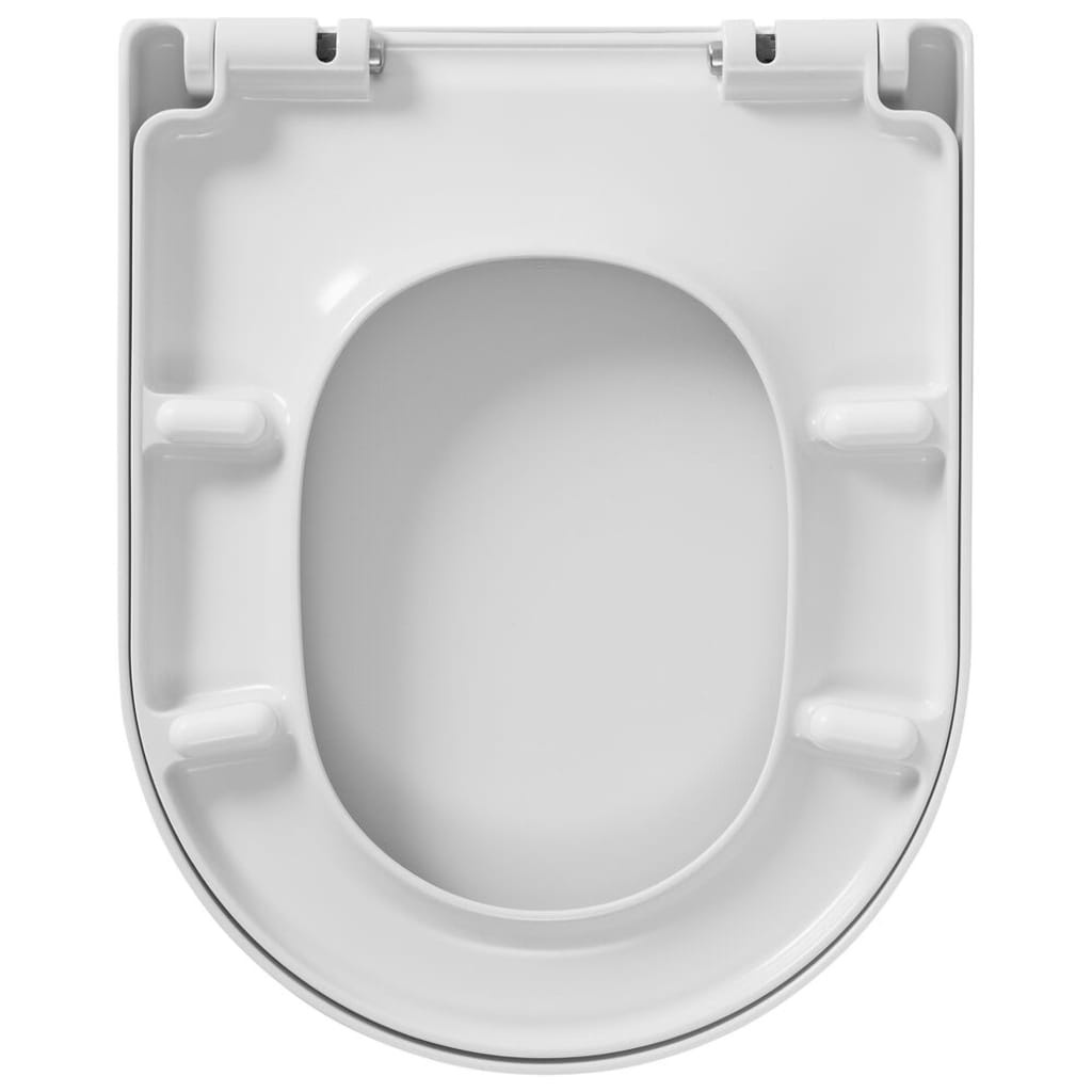 vidaXL Soft-close toiletbril Memphis duroplast wit 252930646