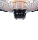 VidaXL Hangende verwarmer Sirius 2100 W halogeen zwart CE09B