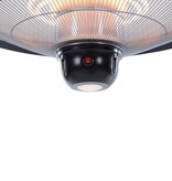 vidaXL Hangende verwarmer Sirius 2100 W halogeen zwart CE09B