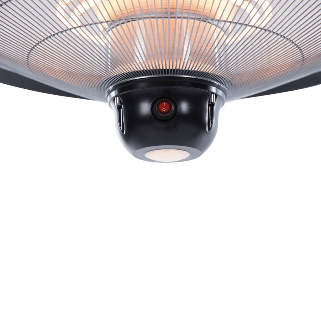 VidaXL Hangende verwarmer Sirius 2100 W halogeen zwart CE09B