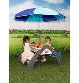 vidaXL Picknicktafel voor kinderen Delta grijs en wit A031.023.00