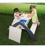 vidaXL Picknicktafel voor kinderen Delta grijs en wit A031.023.00