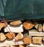 vidaXL afdekzeil hout 3 x 4 m PE groen 6072418